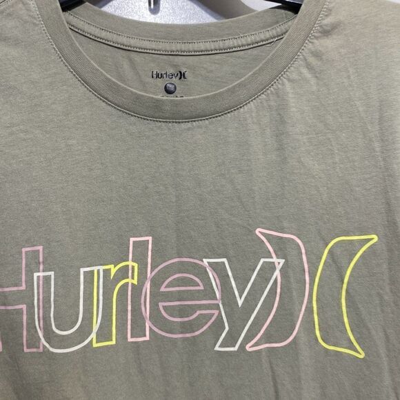 Hurley Men's Green Crew Neck Short Sleeve Graphic T-Shirt Size Large - Picture 3 of 9
